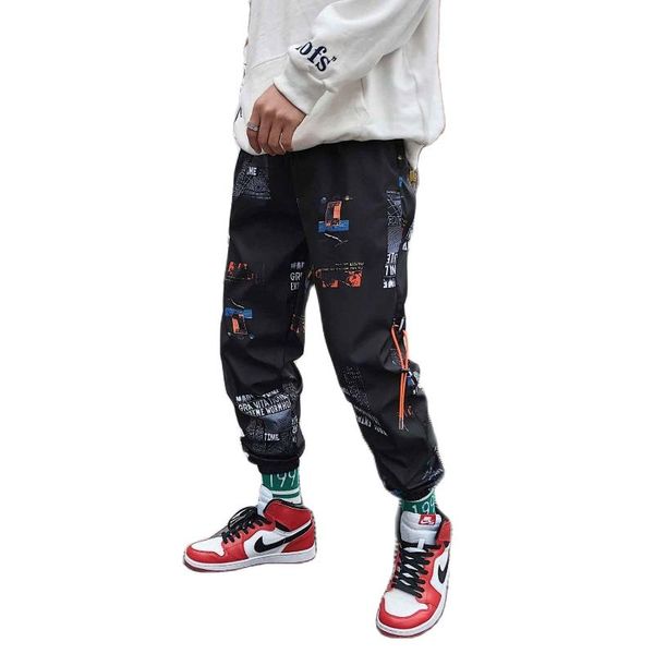 men's pants spring and summer ins male korean version of the trend sports loose leg haren hip-hop students nine points, Black
men's pants spring and summer ins male korean version of the trend sports loose leg haren hip-hop students nine points, Black