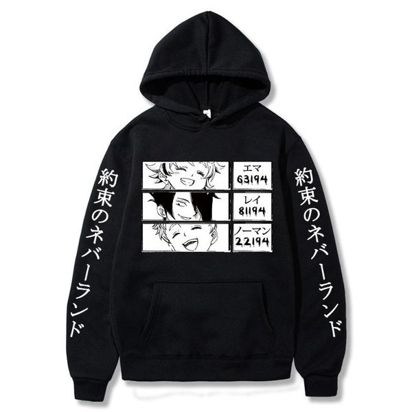 men's hoodies & sweatshirts hoodie the promised neverland japan anime long-sleeved emma. norman. ray. eyes printed streetswear male, Black
men's hoodies & sweatshirts hoodie the promised neverland japan anime long-sleeved emma. norman. ray. eyes printed streetswear male, Black