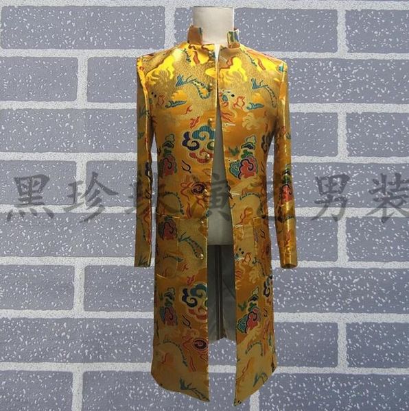 men's & blazers costumes for singers personalized slim gold blazer mens embroidery long design chinese tunic suits men designs fashion, White;black
men's & blazers costumes for singers personalized slim gold blazer mens embroidery long design chinese tunic suits men designs fashion, White;black