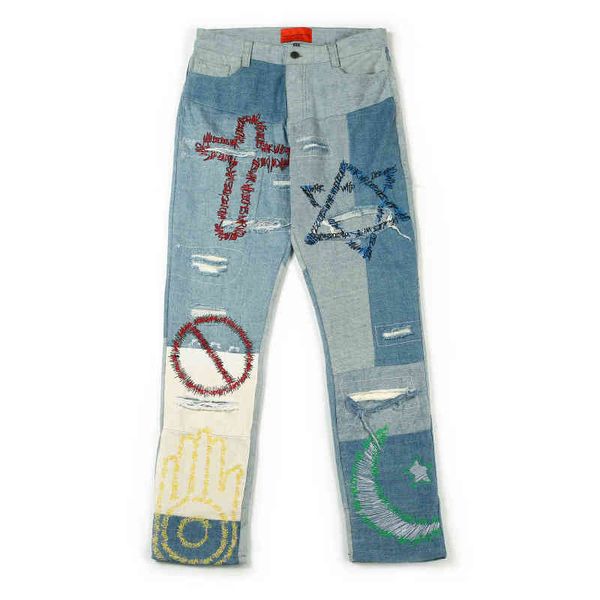 men's jeans autumn and winter fashion brand hole embroidery graffiti splicing used heavy industry jeans men's wear w8dj, Blue
men's jeans autumn and winter fashion brand hole embroidery graffiti splicing used heavy industry jeans men's wear w8dj, Blue