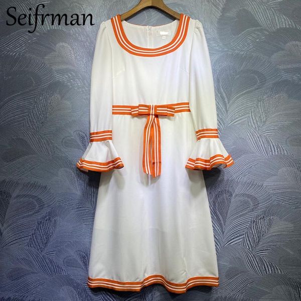 seifrmann spring women fashion runway party a-line dress flare sleeve bow solid print ladies high waist midi dresses vestidos casual, Black;gray
seifrmann spring women fashion runway party a-line dress flare sleeve bow solid print ladies high waist midi dresses vestidos casual, Black;gray