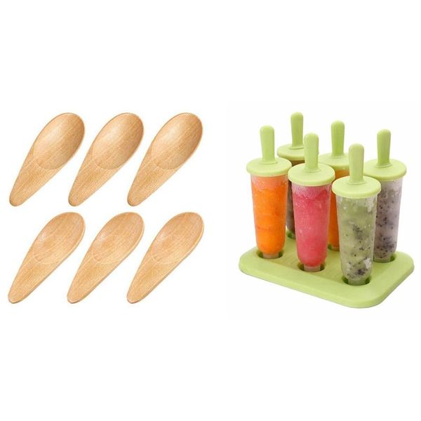 spoons 6 pcs wooden scoop wood condiment spoon & 1x round shape lolly mould diy ice cream maker popsicle molds green - l
spoons 6 pcs wooden scoop wood condiment spoon & 1x round shape lolly mould diy ice cream maker popsicle molds green - l