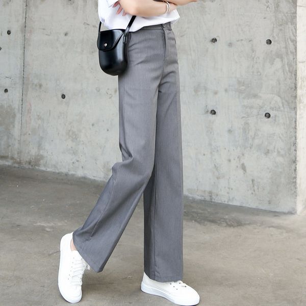 grey loose solid straight leisure summer ol formal texture all match plus size women high waist trousers pants 210421, Black;white
grey loose solid straight leisure summer ol formal texture all match plus size women high waist trousers pants 210421, Black;white