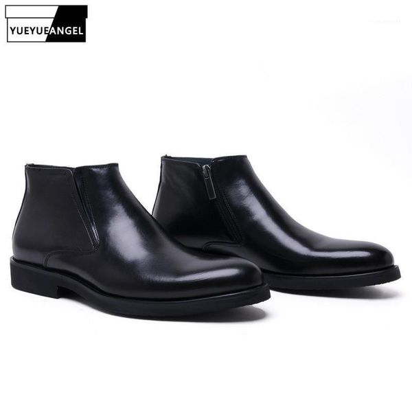 brand genuine leather mens ankle boots comfortable italian designer wedding formal dress shoes men for business1, Black
brand genuine leather mens ankle boots comfortable italian designer wedding formal dress shoes men for business1, Black