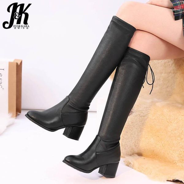 boots jk knee high women heels thick boot ladies stretch pu shoes female round toe lace up winter big size 4511, Black
boots jk knee high women heels thick boot ladies stretch pu shoes female round toe lace up winter big size 4511, Black