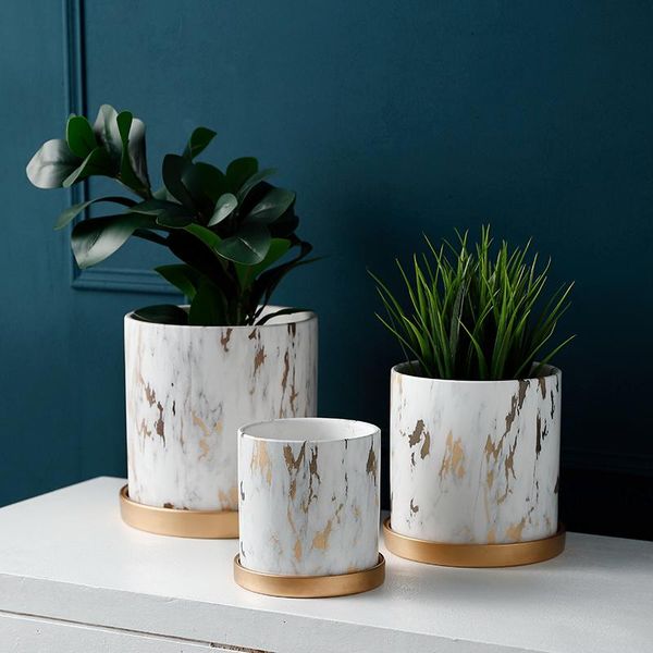planters & pots marbling appearance ceramic flower pot succulent planter green plants cylindrical shape flowerpot with hole golden tray
planters & pots marbling appearance ceramic flower pot succulent planter green plants cylindrical shape flowerpot with hole golden tray