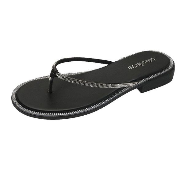 slippers casual summer women's fashion simple rhinestone decorative flip-flops all-match trend home, Black
slippers casual summer women's fashion simple rhinestone decorative flip-flops all-match trend home, Black