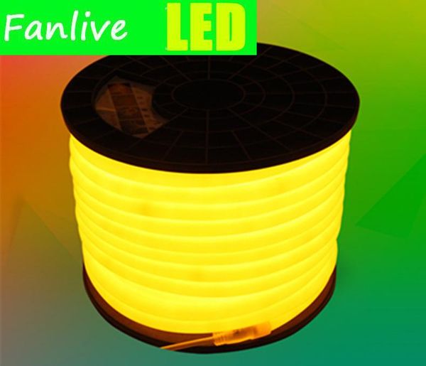 strips fanlive 8mm wide mini neon flex 120 leds/m 2835 smd led tube 220v 12v sign board red flexible tape 50 meters