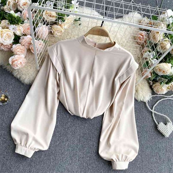 autumn winter all-match temperament women's shirt small stand-up collar puff sleeve loose pullover uk795 210506, White
autumn winter all-match temperament women's shirt small stand-up collar puff sleeve loose pullover uk795 210506, White