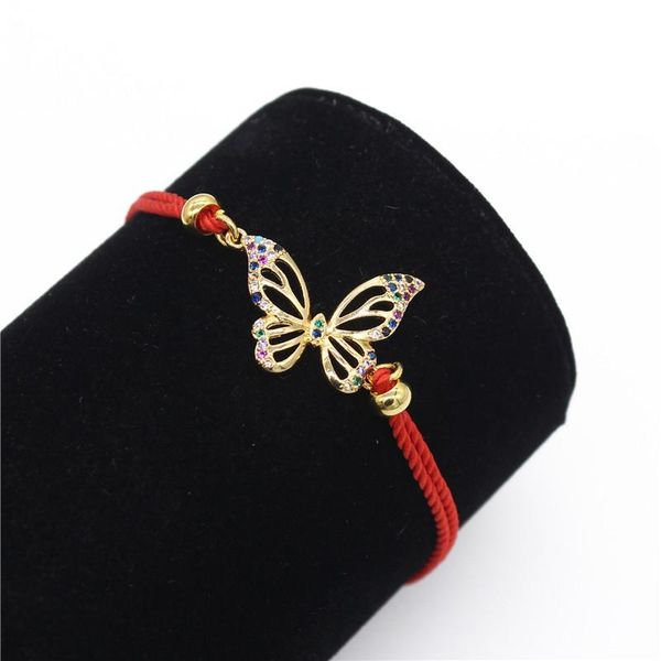 link, chain gorgeous cubic zirconia gold color hollow butterfly bracelet femme adjustable red string women charm bracelets jewelry, Black
link, chain gorgeous cubic zirconia gold color hollow butterfly bracelet femme adjustable red string women charm bracelets jewelry, Black