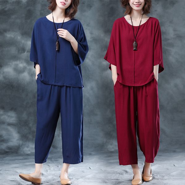 fashion summer two piece set women loose wide leg pants +plus size casual shirt suits office lady elegant women's sets 201008, White
fashion summer two piece set women loose wide leg pants +plus size casual shirt suits office lady elegant women's sets 201008, White