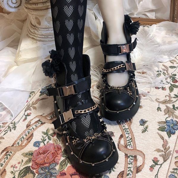 boots women's ankle round toe metal decoration med heels platform punk casual shoes c10, Black
boots women's ankle round toe metal decoration med heels platform punk casual shoes c10, Black