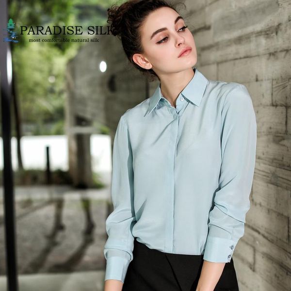 women's blouses & shirts women silk blouse 100% real crepe solid long sleeve hide button lady shirt size s l xl xxl, White
women's blouses & shirts women silk blouse 100% real crepe solid long sleeve hide button lady shirt size s l xl xxl, White