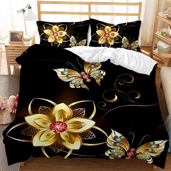 home textiles butterfly gold 2/3pcs bedding set duvet cover butterflies printed colorful with pillowcases sets
home textiles butterfly gold 2/3pcs bedding set duvet cover butterflies printed colorful with pillowcases sets