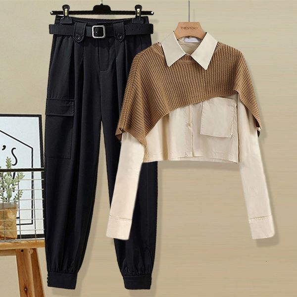 women's two piece pants set of long sleeve 3-piece women's knitted or crocheted sweater plus size, urban, feminine, shawl + straig, White
women's two piece pants set of long sleeve 3-piece women's knitted or crocheted sweater plus size, urban, feminine, shawl + straig, White