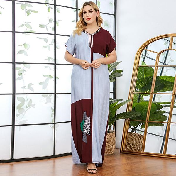 ethnic clothing v-neck woven wide loose positioning printing dress long skirt europe plus size women, Red
ethnic clothing v-neck woven wide loose positioning printing dress long skirt europe plus size women, Red