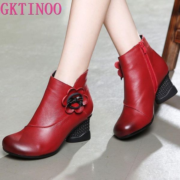 boots gktinoo autumn shoes woman cow leather flower high heels ankle genuine handmade retro women, Black
boots gktinoo autumn shoes woman cow leather flower high heels ankle genuine handmade retro women, Black