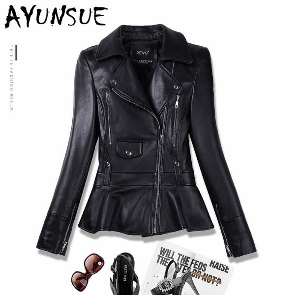 women's leather & faux ayunsue 100% real sheepskin coat female genuine jacket short slim jackets for women outerwear jaqueta de couro 8, Black
women's leather & faux ayunsue 100% real sheepskin coat female genuine jacket short slim jackets for women outerwear jaqueta de couro 8, Black