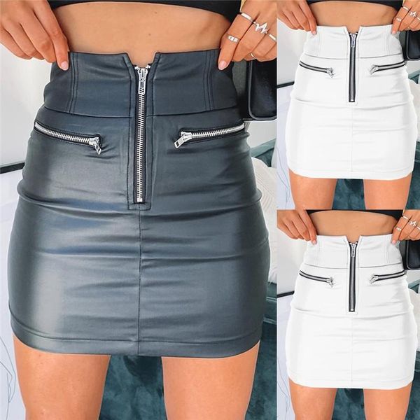 skirts 2021 women pu leather zipper skirt clubwear high waist pencil bodycon short mini summer black white
skirts 2021 women pu leather zipper skirt clubwear high waist pencil bodycon short mini summer black white