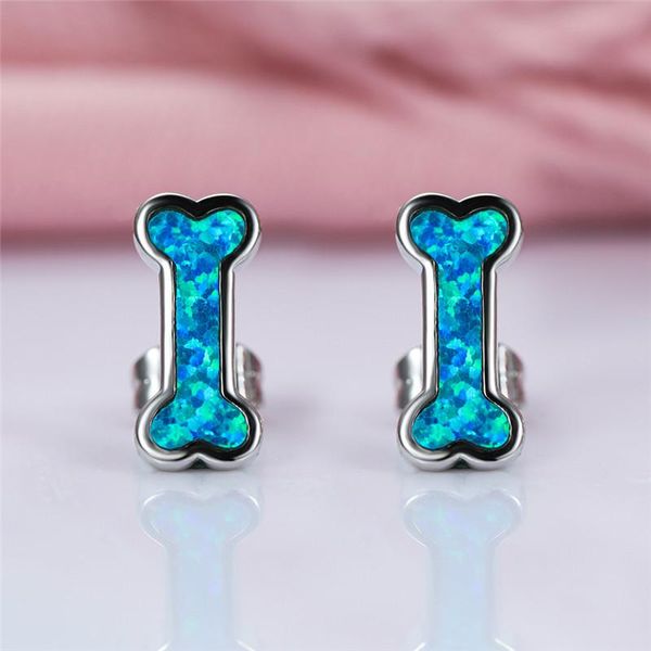 stud boho female creative bone shape earrings cute white blue fire opal fashion silver color wedding for women, Golden;silver
stud boho female creative bone shape earrings cute white blue fire opal fashion silver color wedding for women, Golden;silver