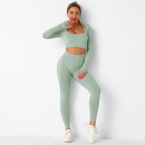 yoga outfit seamless set women's tracksuit gym clothing fitness long sleeve crop high waist leggings sports suit workout sportswear
yoga outfit seamless set women's tracksuit gym clothing fitness long sleeve crop high waist leggings sports suit workout sportswear