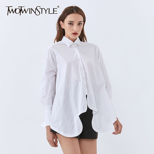 asymmetric hem shirt for women lapel collar long sleeve large size loose designer white blouse fashion clothes 210524
asymmetric hem shirt for women lapel collar long sleeve large size loose designer white blouse fashion clothes 210524