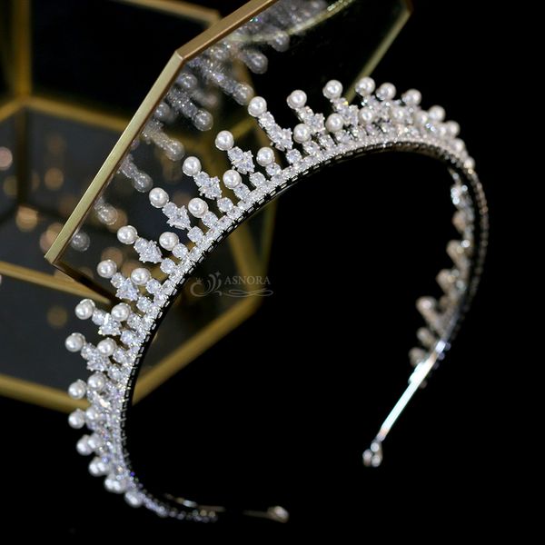asnora tiara cubic zirconia female lengthening pearl crown bridal jewelry parade headdress full wedding hair accessories, Golden;white
asnora tiara cubic zirconia female lengthening pearl crown bridal jewelry parade headdress full wedding hair accessories, Golden;white