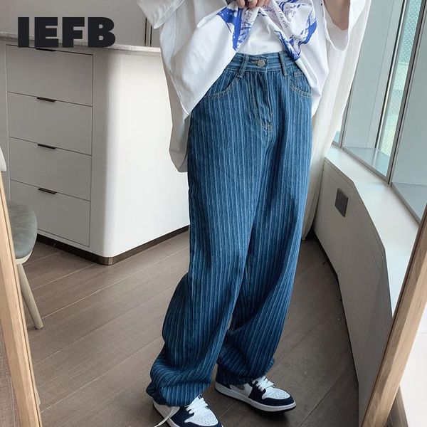 men's jeans iefb blue striped summer loose straight down casual floor dragging pants wide leg denim trousers long 2021
men's jeans iefb blue striped summer loose straight down casual floor dragging pants wide leg denim trousers long 2021
