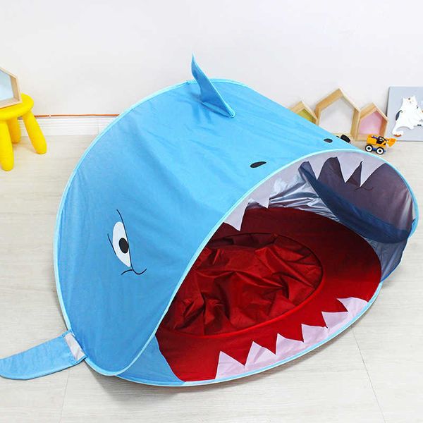 baby beach swimming pool toy tent shark cartoon children, Blue 
baby beach swimming pool toy tent shark cartoon children, Blue