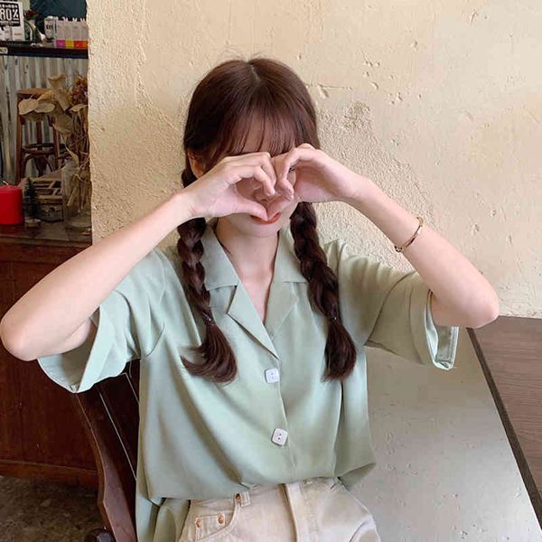 4 colors 3 sizes -xl casual loose simple solid street fresh arrival women female short sleeve shirts 210522, White
4 colors 3 sizes -xl casual loose simple solid street fresh arrival women female short sleeve shirts 210522, White