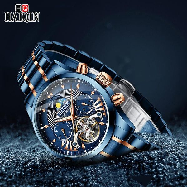 wristwatches men's automatic mechanical watch haiqin luxury stainless steel dual date clock military waterproof tourbillon men for wris, Slivery;brown
wristwatches men's automatic mechanical watch haiqin luxury stainless steel dual date clock military waterproof tourbillon men for wris, Slivery;brown