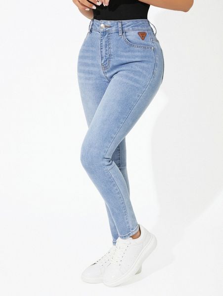 petite curvy high waist skinny jeans z3pc#, Blue 
petite curvy high waist skinny jeans z3pc#, Blue