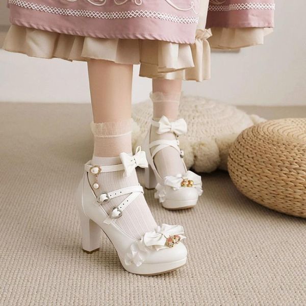dress shoes womens lolita round toe bowknot lace kawaii cosplay sandals block high heel plus size 33-43 mary janes 2022, Black
dress shoes womens lolita round toe bowknot lace kawaii cosplay sandals block high heel plus size 33-43 mary janes 2022, Black