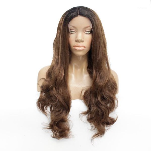 ombre brown glueless 13x4 lace front wigs two tone color long curly wavy heat resistant synthetic hair1, Black
ombre brown glueless 13x4 lace front wigs two tone color long curly wavy heat resistant synthetic hair1, Black