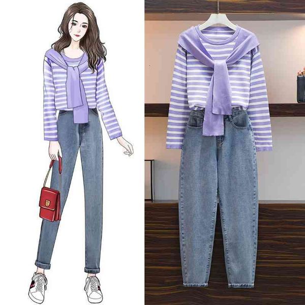 women's sweaters ichoix autumn arrivals ensemble fashion long sleeve senior strip + pants purple femoral jeans suit street wear kit txi, White;black
women's sweaters ichoix autumn arrivals ensemble fashion long sleeve senior strip + pants purple femoral jeans suit street wear kit txi, White;black