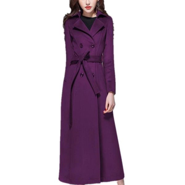women's wool & blends winter fall fashion womens double breasted slim high waisted purple woolen long overcoat plus size 3xl, Black
women's wool & blends winter fall fashion womens double breasted slim high waisted purple woolen long overcoat plus size 3xl, Black