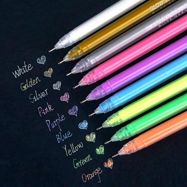 gel pens 9 pcs/set highlighter diy pen cute art marker watercolor 0.5mm for graffiti stationery office writing school supplies
gel pens 9 pcs/set highlighter diy pen cute art marker watercolor 0.5mm for graffiti stationery office writing school supplies