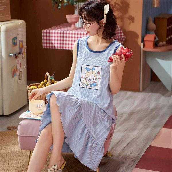 sleeveless nightdress cotton nightwear sleep womens sleepwears dress femme homewear long nightgown cartoon home dressing gown, Black;red
sleeveless nightdress cotton nightwear sleep womens sleepwears dress femme homewear long nightgown cartoon home dressing gown, Black;red