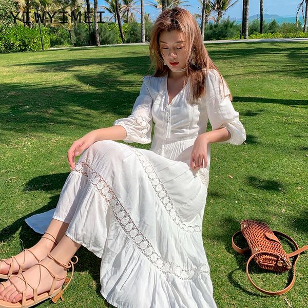 casual dresses korean white boho beach summmer dress v-neck long sleeve hollow out midi party high waist a-line cotton lace up c041, Black;gray
casual dresses korean white boho beach summmer dress v-neck long sleeve hollow out midi party high waist a-line cotton lace up c041, Black;gray