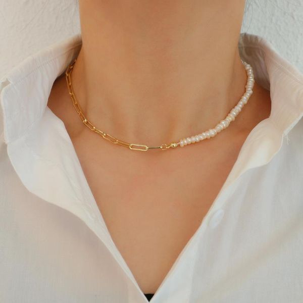 chains lifefontier baroque natural freshwater pearl necklace for women gold color metal link chain asymmetric jewelry 2021, Silver
chains lifefontier baroque natural freshwater pearl necklace for women gold color metal link chain asymmetric jewelry 2021, Silver