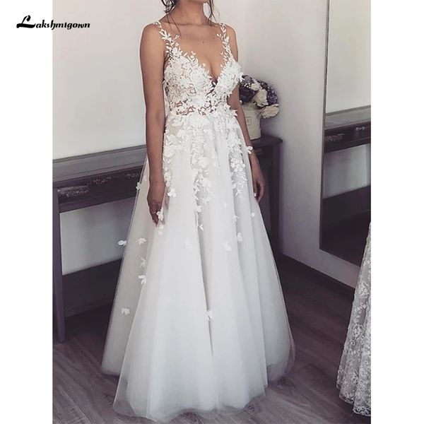 2021 new a-line v neck wedding es spaghetti strap sweeptrain lace tulle sleeveless see-through vestido de novia thnx, White
2021 new a-line v neck wedding es spaghetti strap sweeptrain lace tulle sleeveless see-through vestido de novia thnx, White