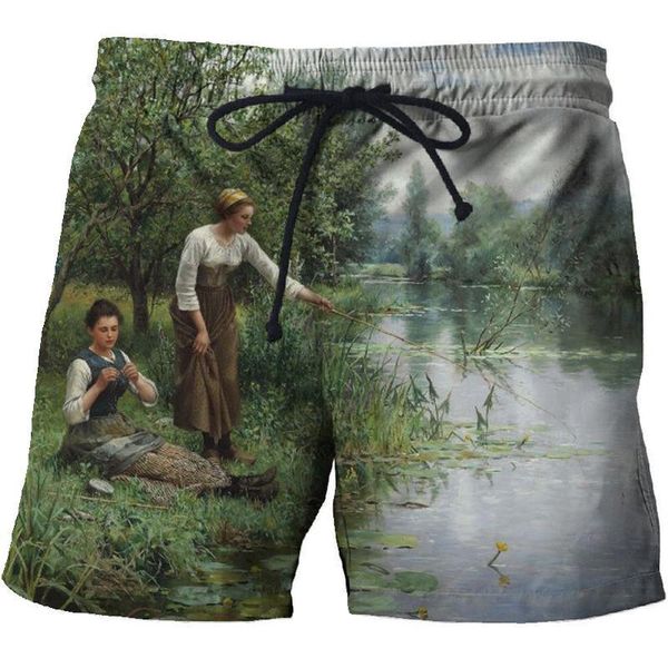 men's shorts world famous painting 3d printing trend art beach quick-drying casual, White;black
men's shorts world famous painting 3d printing trend art beach quick-drying casual, White;black