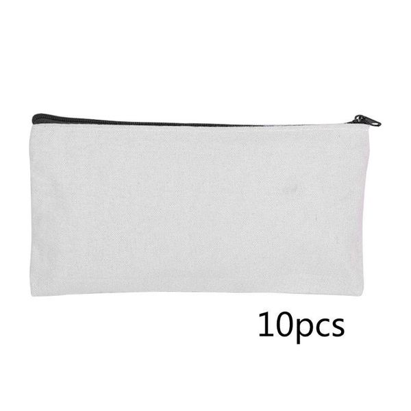 10pcs diy craft blank bag canvas makeup pencil pouch multipurpose case cosmetic bags & cases
10pcs diy craft blank bag canvas makeup pencil pouch multipurpose case cosmetic bags & cases