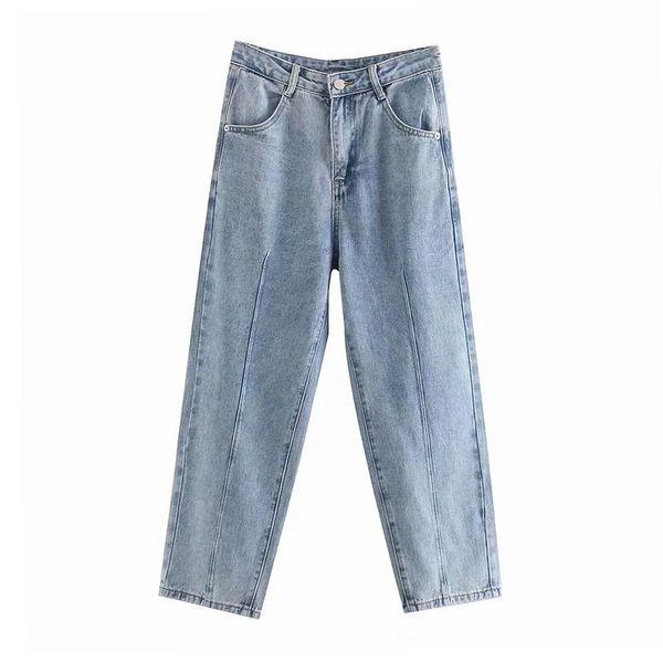 women's jeans fashion solid pleated mom women high waist pockets harem denim pants zipper ankle length trousers bottoms femme, Blue
women's jeans fashion solid pleated mom women high waist pockets harem denim pants zipper ankle length trousers bottoms femme, Blue
