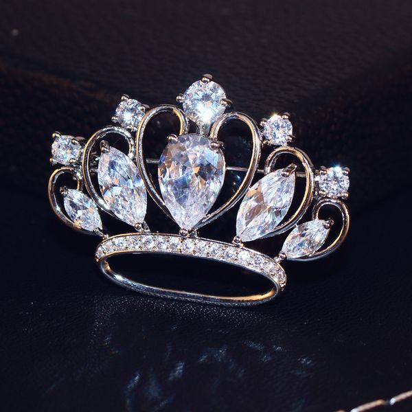 luxury zircon crown brooch bride wedding costume jewelry fashion lape pins collar brooches scarf buckle bijoux, Gray
luxury zircon crown brooch bride wedding costume jewelry fashion lape pins collar brooches scarf buckle bijoux, Gray