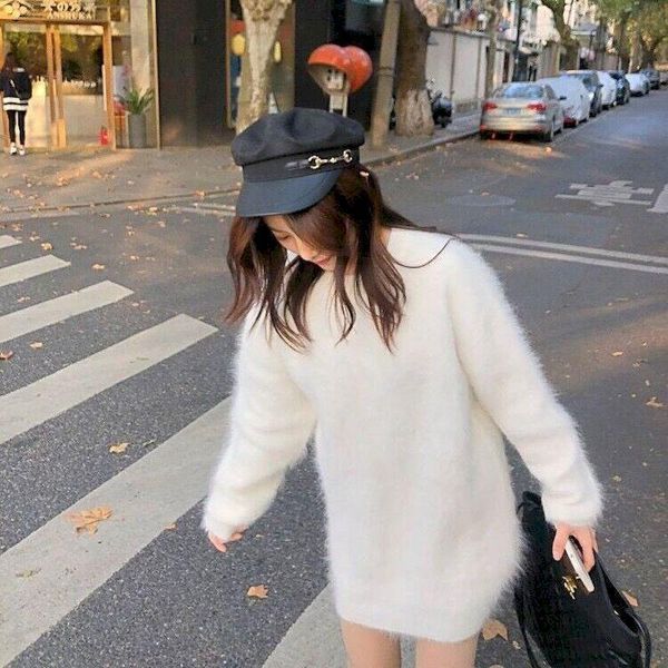 women's sweaters mink velvet sweater women pullover jumper lethargic plus autumn winter korean loose grunge o-neck knitted long sleeves, White;black
women's sweaters mink velvet sweater women pullover jumper lethargic plus autumn winter korean loose grunge o-neck knitted long sleeves, White;black