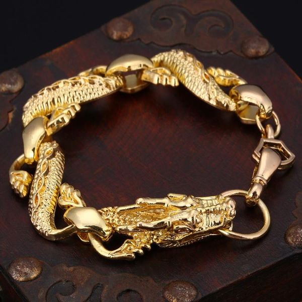 charm bracelets 3 colors dragon punk bracelet link chain fashion mens bangles classic party jewelry, Golden;silver
charm bracelets 3 colors dragon punk bracelet link chain fashion mens bangles classic party jewelry, Golden;silver