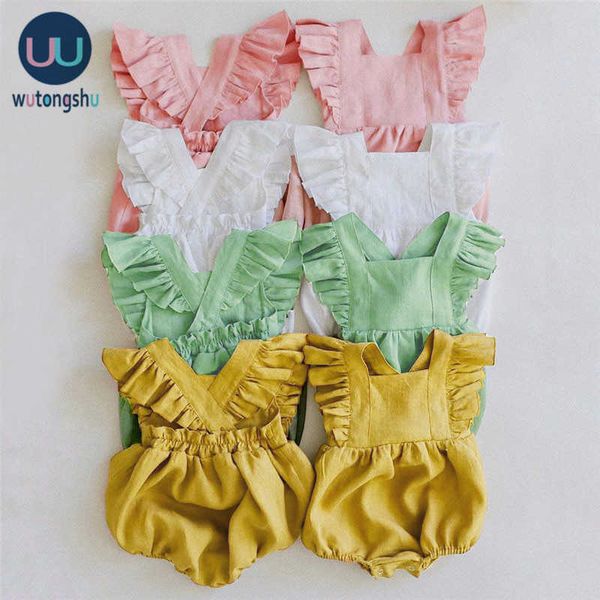 born baby girls rompers ruffle linen cotton baby girl clothes spring summer backcross jumpsuits outfits sunsuit baby clothing 210722, Blue
born baby girls rompers ruffle linen cotton baby girl clothes spring summer backcross jumpsuits outfits sunsuit baby clothing 210722, Blue