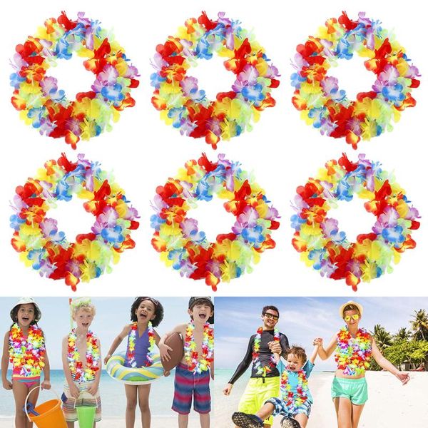 decorative flowers & wreaths 6pcs hawaiian party artificial leis garland necklace hawaii beach luau summer tropical wedding decor
decorative flowers & wreaths 6pcs hawaiian party artificial leis garland necklace hawaii beach luau summer tropical wedding decor