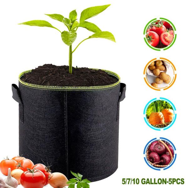 planters & pots 5 pcs felt plant growing bags 5/7/10 gallon vegetable flower potato pot container garden planting basket farm home mushroom
planters & pots 5 pcs felt plant growing bags 5/7/10 gallon vegetable flower potato pot container garden planting basket farm home mushroom